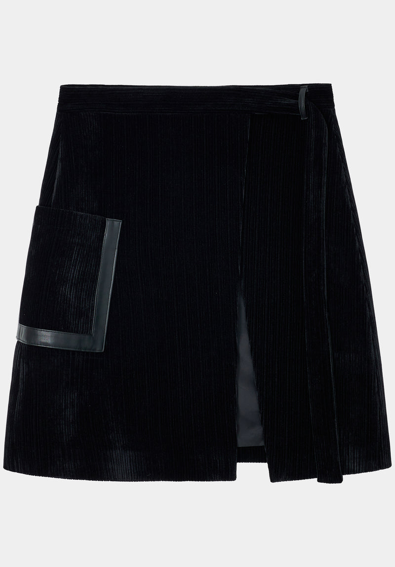 Black Binary Skirt
