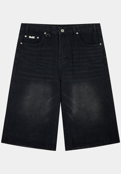 Black Key Denim Shorts