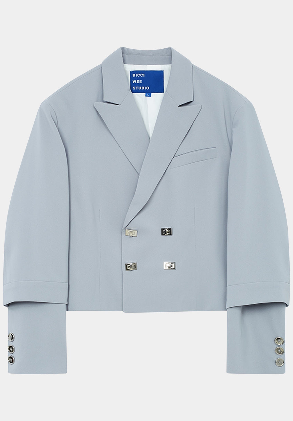 Light Grey Xiàwǔ Cropped Blazer – RICCIWEE